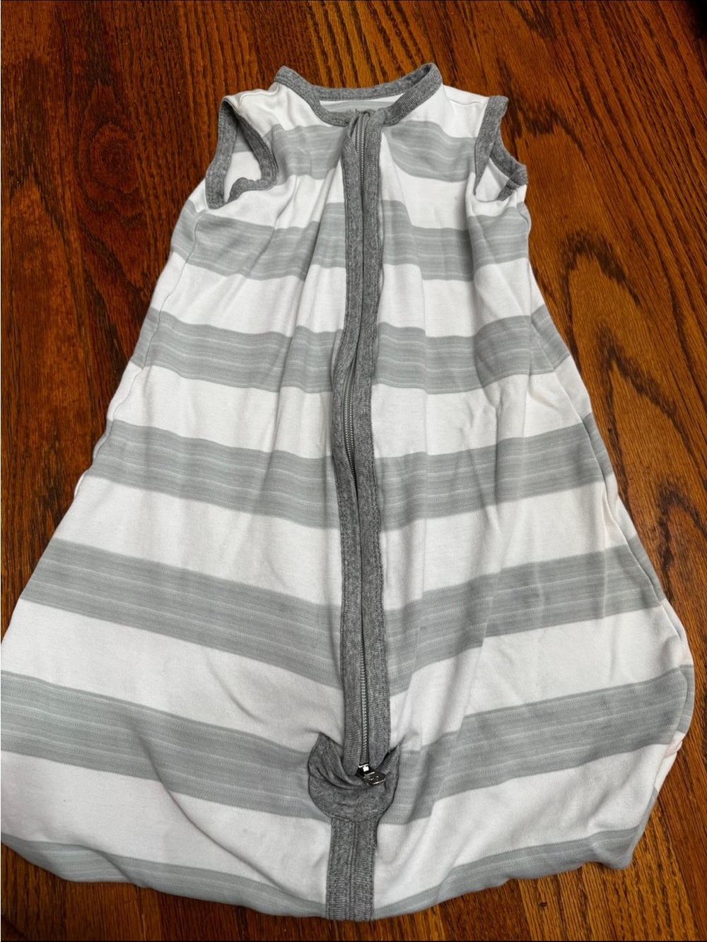 Burt's Bees Baby Light Blue & White Striped Zip Sleep Sack